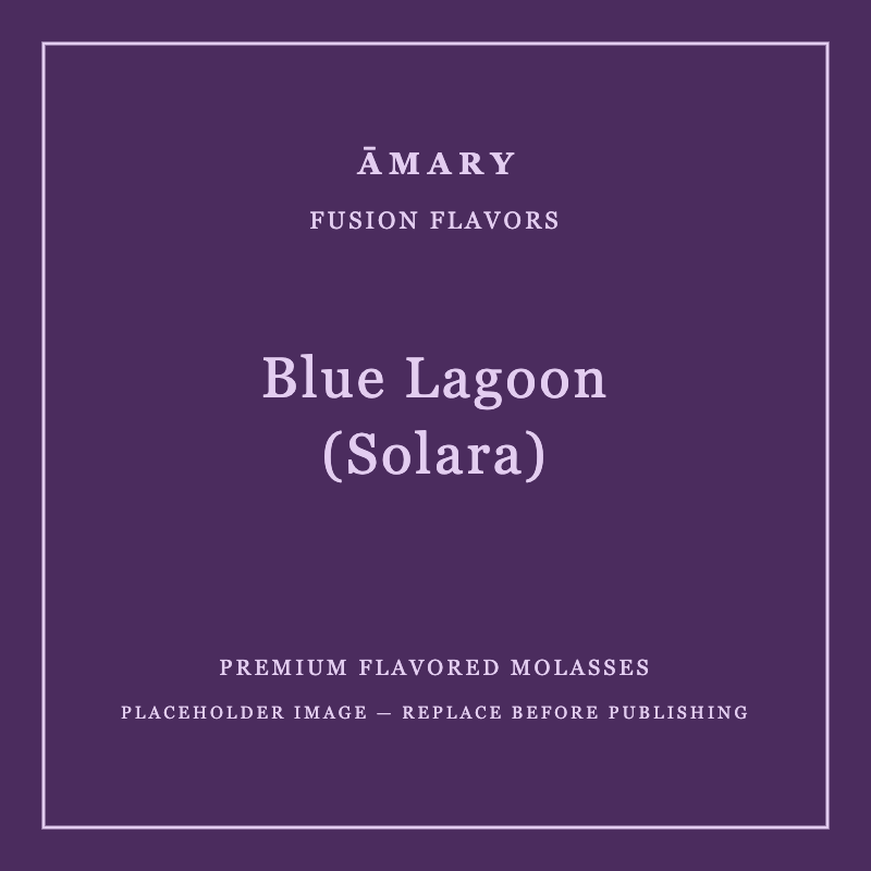ĀMARY Blue Lagoon (Solara) flavored molasses packaging