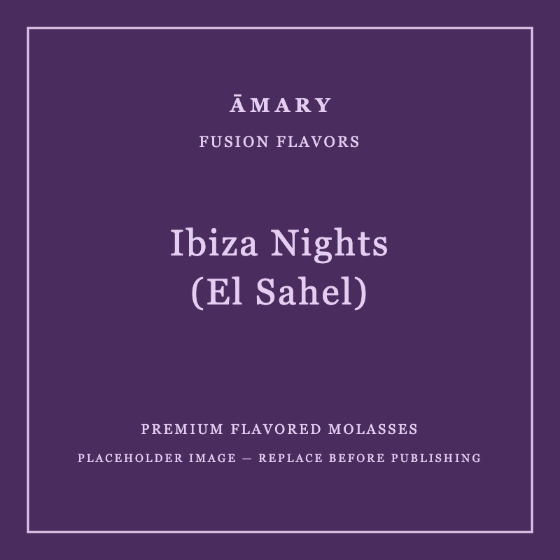 ĀMARY Ibiza Nights (El Sahel) flavored molasses packaging