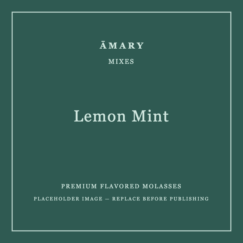 ĀMARY Lemon Mint flavored molasses packaging
