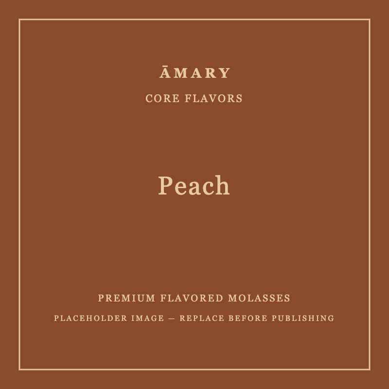 ĀMARY Peach flavored molasses packaging