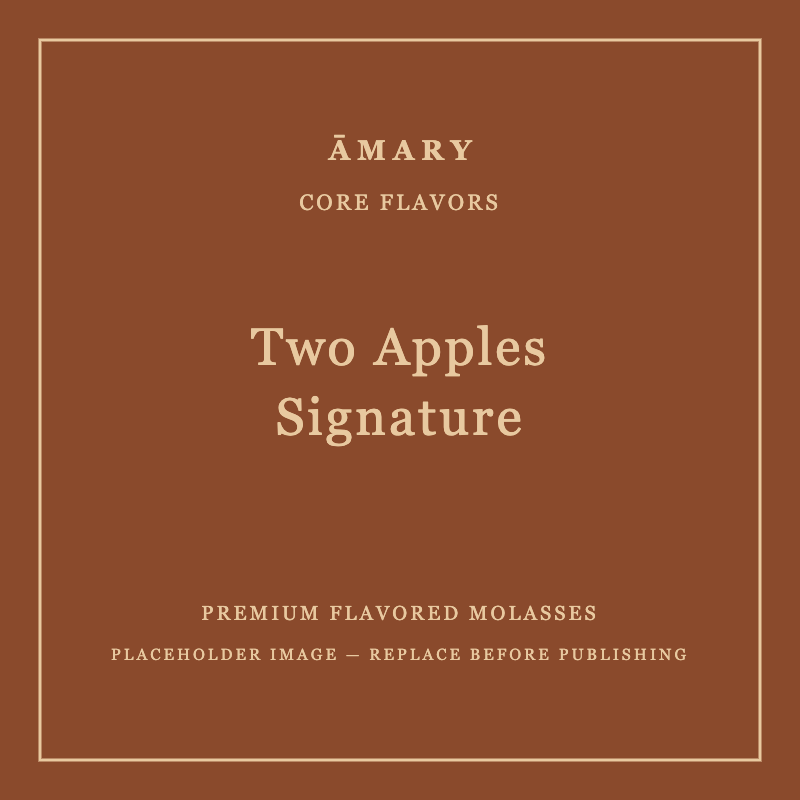 ĀMARY Two Apples Signature flavored molasses packaging